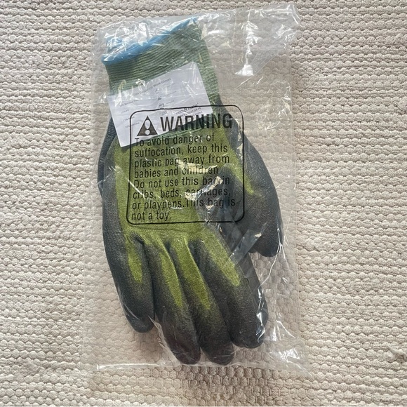 Innov8 Home Gardening Work Bamboo Fiber Gloves Mittens Rubber Palm Green - Picture 4 of 4